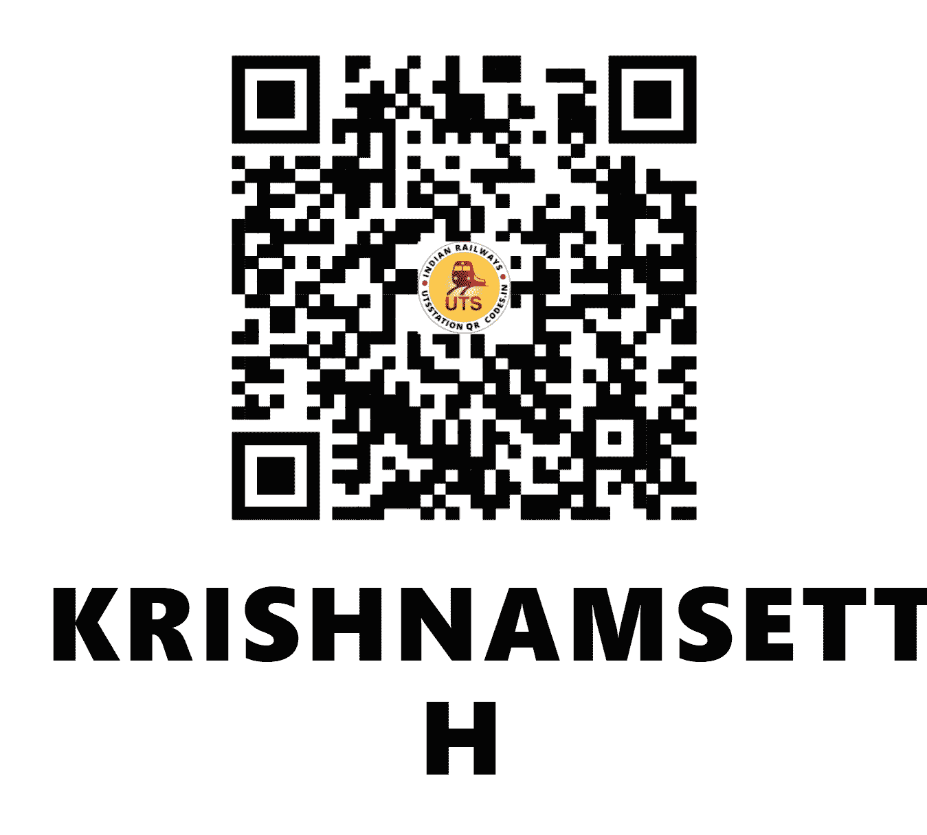 UTS QR Code for KRISHNAMSETTIPALLI H - KSTS (SC - ANDHRA PRADESH)
